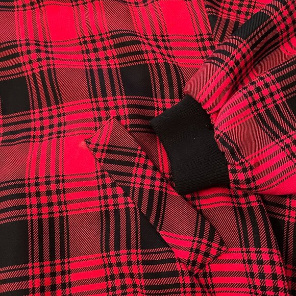 Vintage 90s Le Chateau Red and Black Plaid Bomber Jacket - Made in Canada - Picture 7 of 9